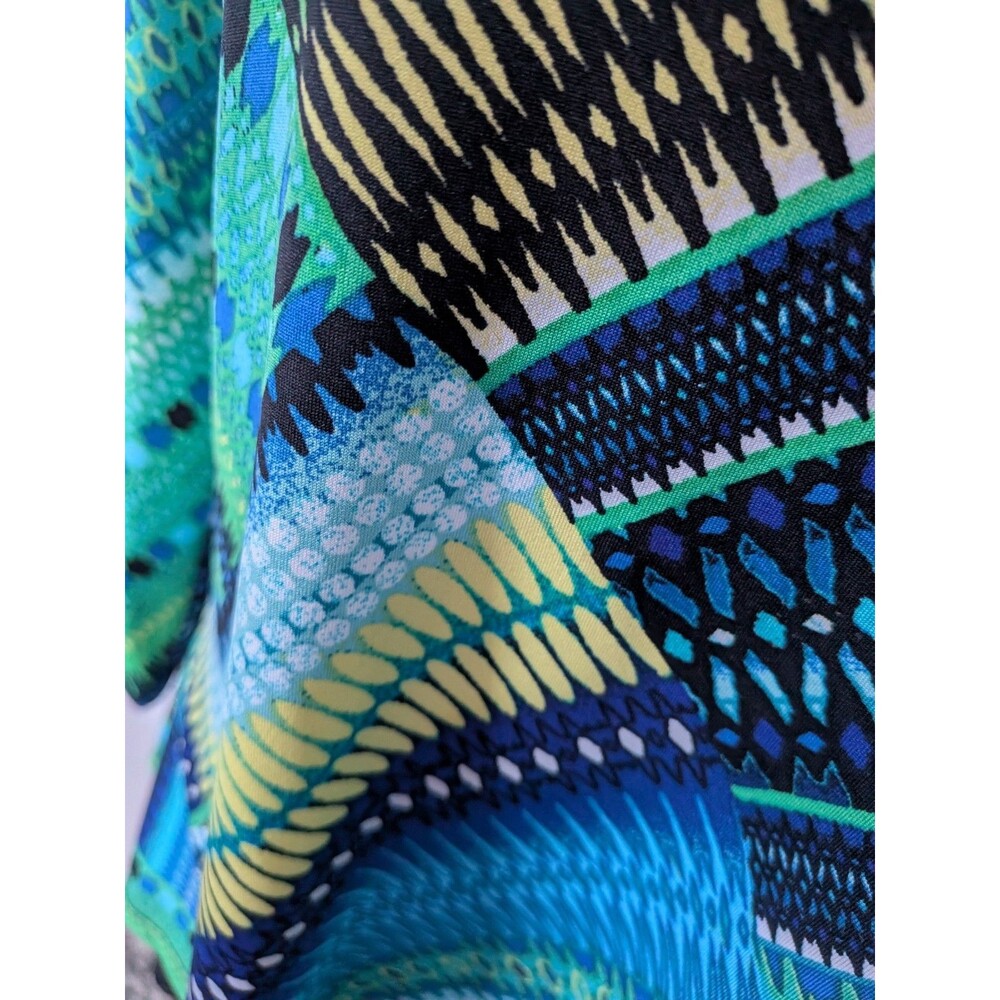 Fashque Studio Top Women's L Blouse Stretch Pullover Abstract Multi Asymmetrical - Picture 5 of 11